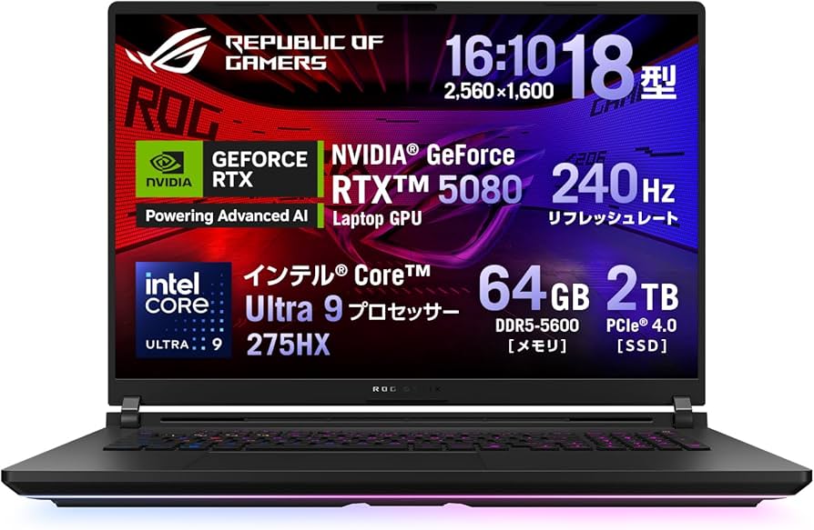 Amazon.co.jp: ASUS ゲーミングノートPC ROG Strix SCAR 18 G835LW